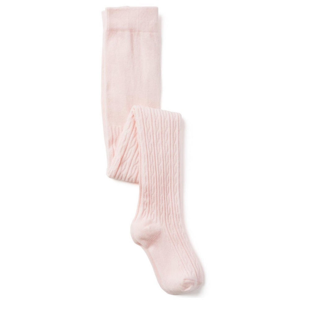 NWOT Janie and Jack Girl Petal Pink Cable Knit Tight